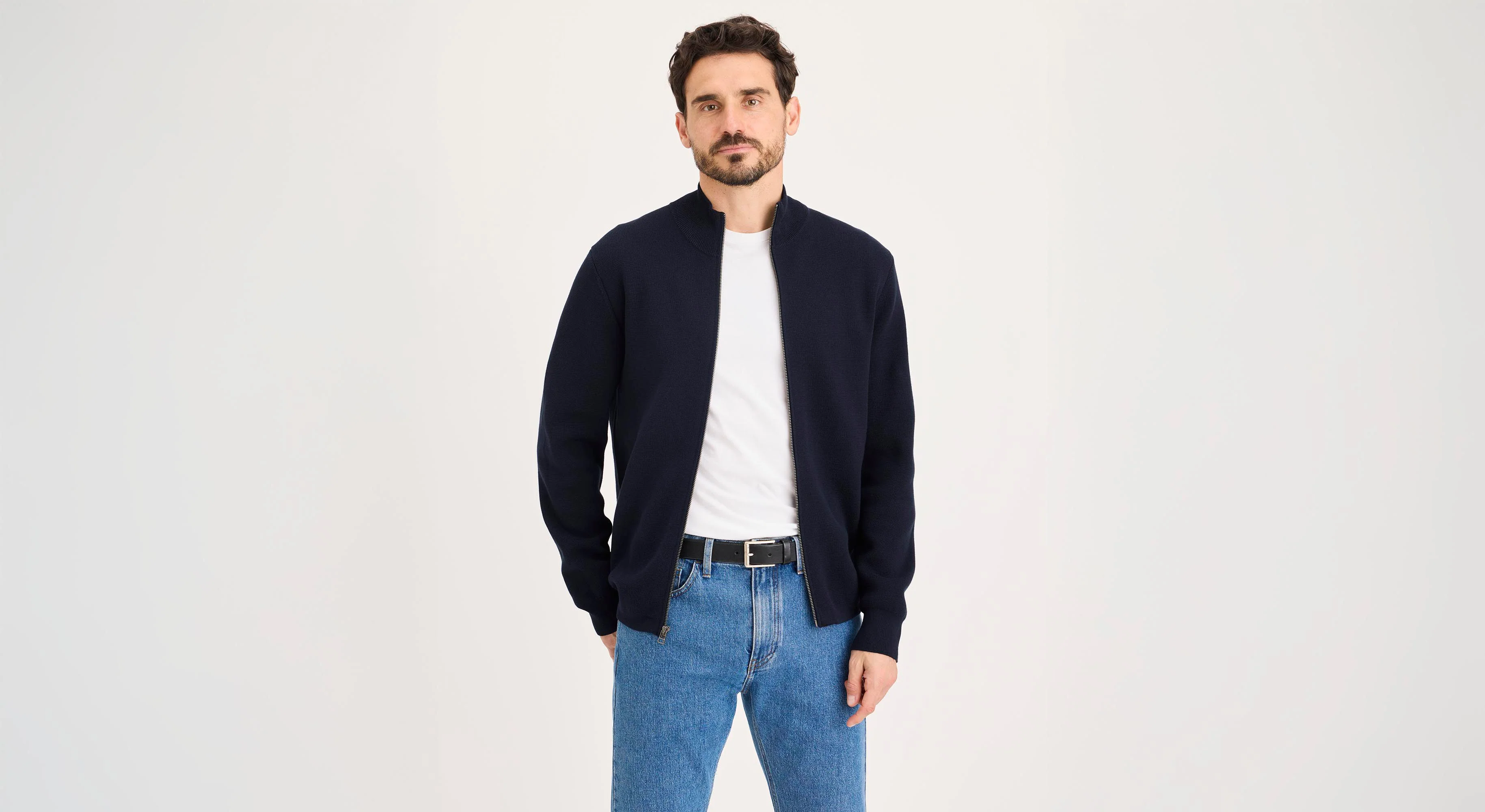Full-Zip Sweater, Regular Fit