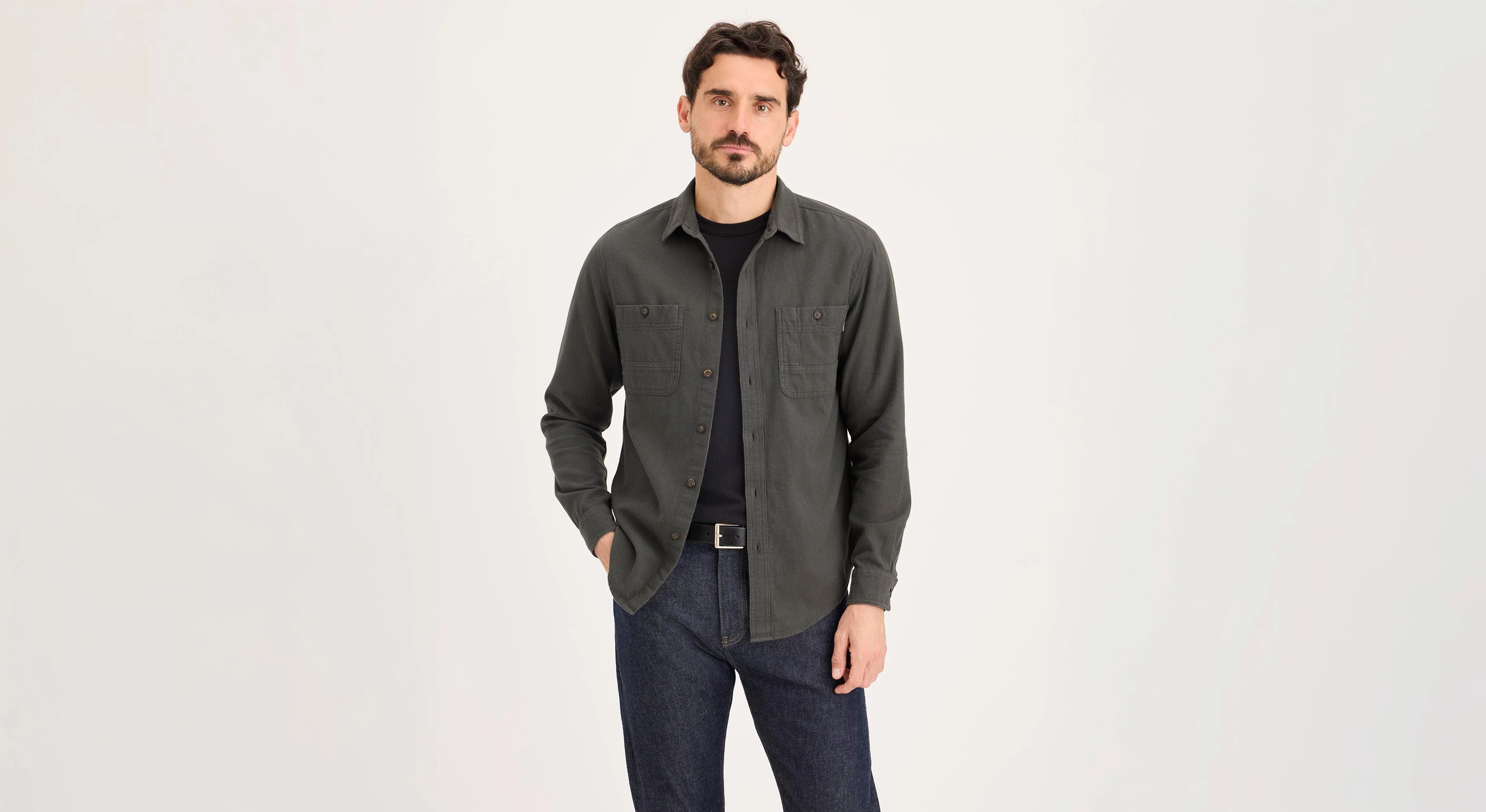 Men's Regular Fit 2 Pocket Work Shirt
