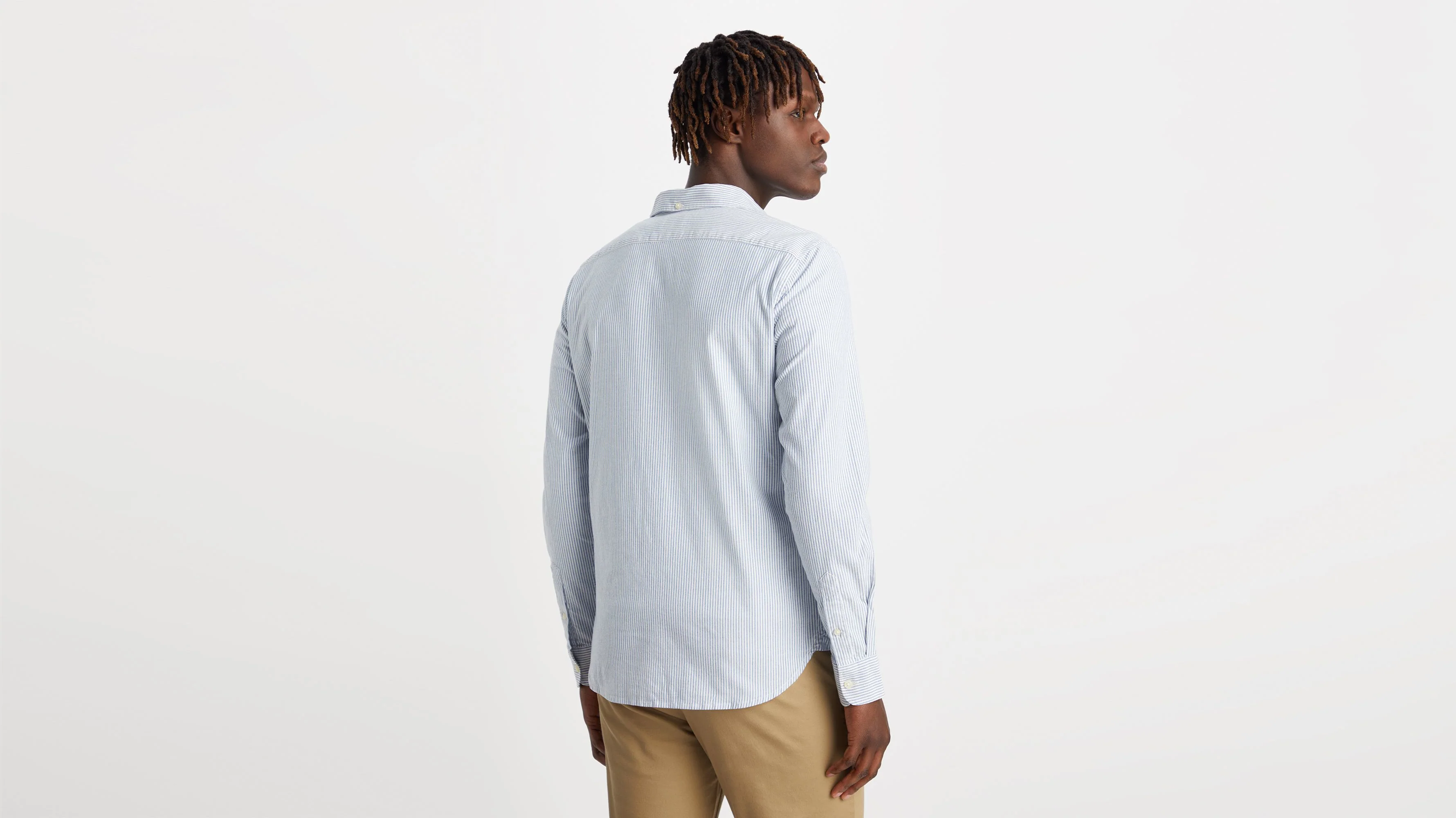 Men's Slim Fit 2 Button Collar Shirt - Image 2