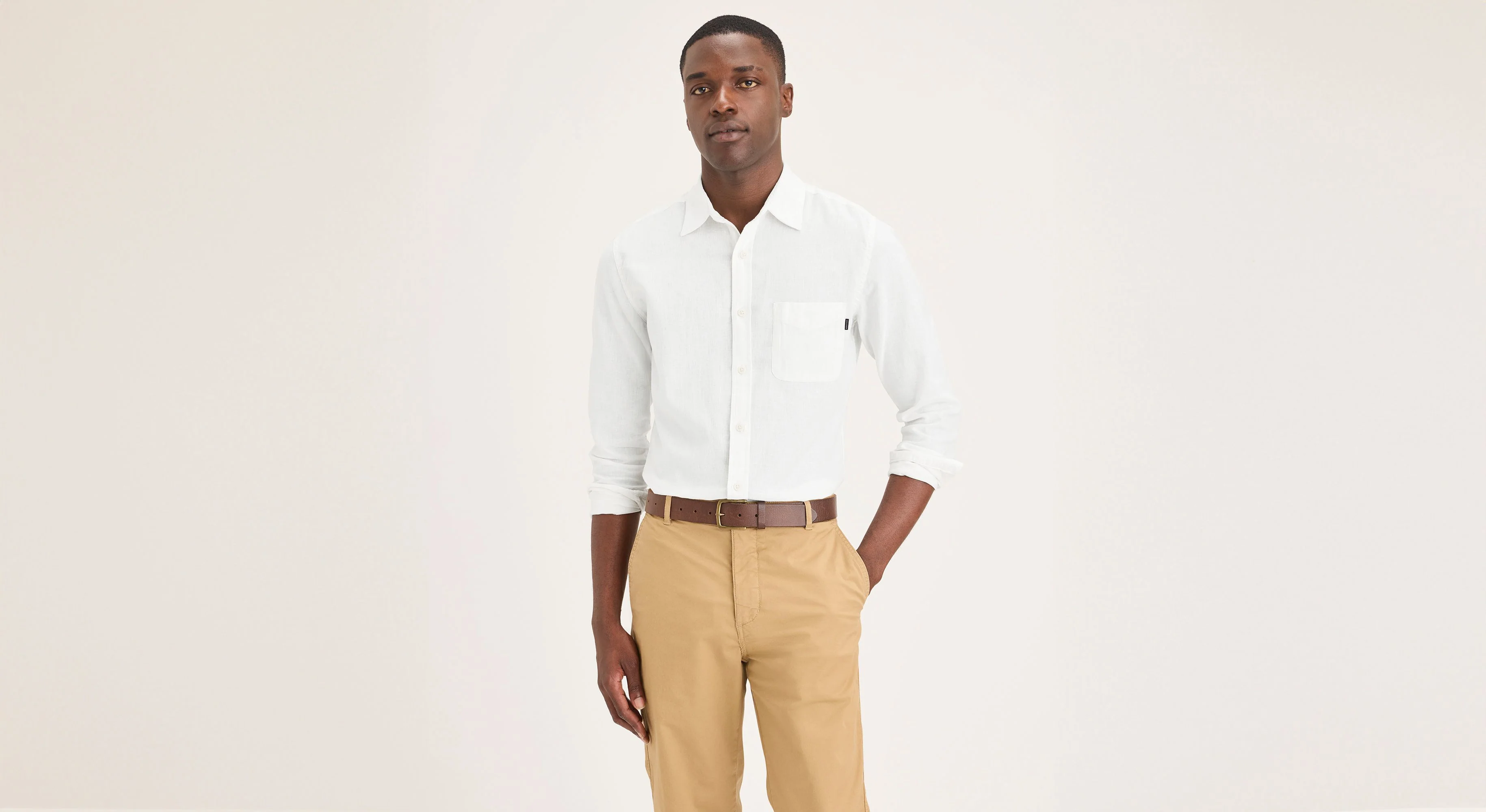 Men's Slim Fit Icon Button Up Shirt
